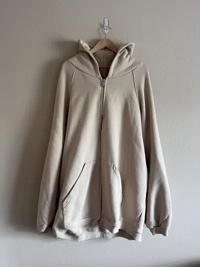 Pre-owned Alyx Raw Cut Oversized Hoodie In Cream