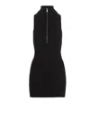 Alyx Black Ribbed Knit Zipper Dress In Black