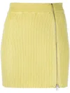 Alyx Ribbed-knit Miniskirt In Yellow