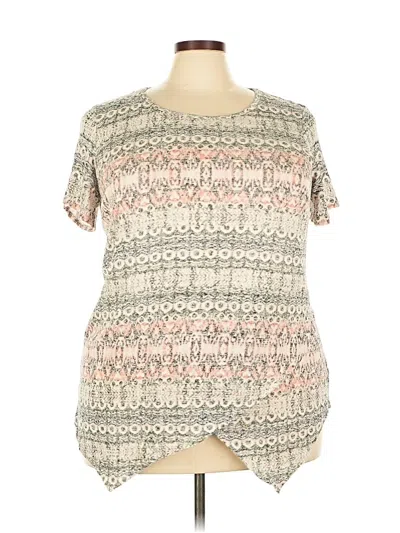 Pre-owned Alyx Short Sleeve Top Ivory Square Neckline Tops In White