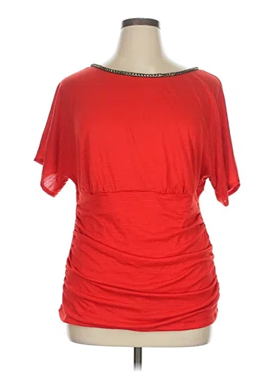Pre-owned Alyx Short Sleeve Top Red Scoop Neck Tops