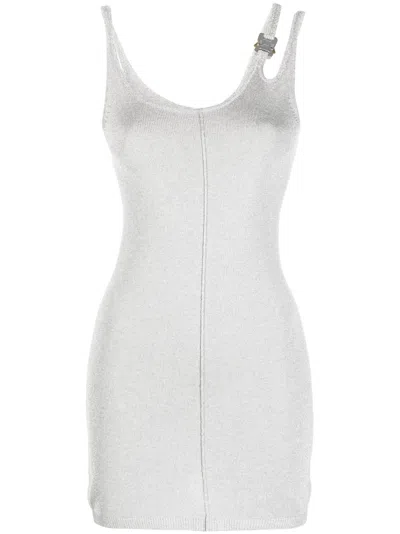 Alyx Sleeveless Knitted Dress In Silver