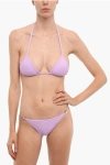 Alyx Solid Color Triangle Bikini With Micro Buckles