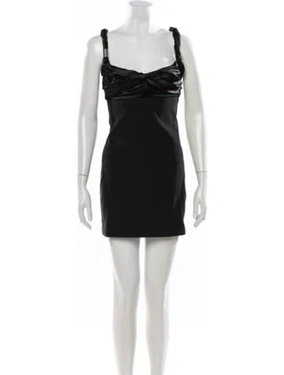 Pre-owned Alyx Square Neckline Mini Dress In Black