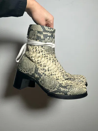 Pre-owned Alyx Ss19 Runway Snakeskin Bowie Boot