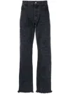 Alyx Straight-leg Distressed-finish Jeans In Black