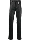 Alyx Straight-leg Leather Trousers In Black