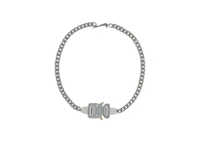 Pre-owned Alyx Swoosh Hero Chain Necklace In Silver