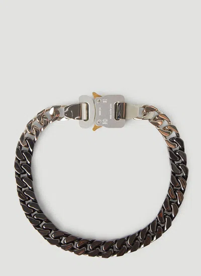 Alyx Two-tone Signature Buckle Necklace In Metallic