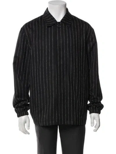 Pre-owned Alyx Virgin Wool Striped Jacket In Black