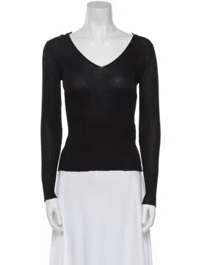 Pre-owned Alyx V-neck Long Sleeve Top W/ Tags In Black