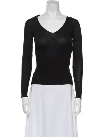 Pre-owned Alyx V-neck Long Sleeve Top W/ Tags In Black