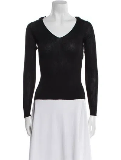 Pre-owned Alyx V-neck Long Sleeve Top W/ Tags In Black