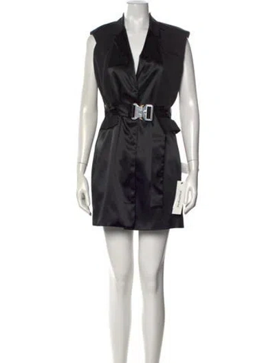 Pre-owned Alyx V-neck Mini Dress In Black