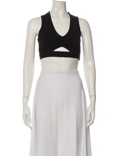 Pre-owned Alyx V-neck Sleeveless Sports Bra In Black