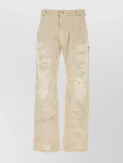 Alyx Wide-leg Cotton Denim Trousers In Cream