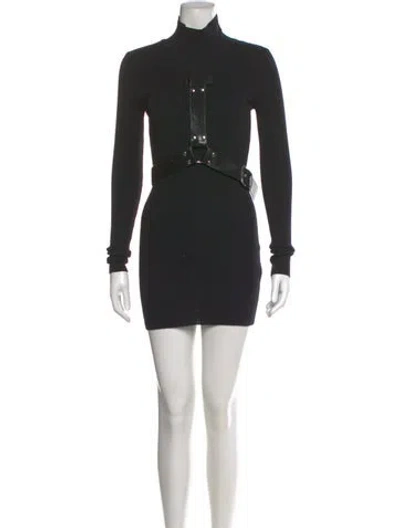 Pre-owned Alyx Wool Mini Dress In Black