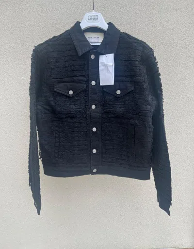 Pre-owned Alyx X Blackmeans Distressed Denim Jacket In Black