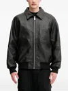 Alyx Zip-front Leather Jacket In Black