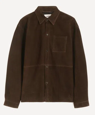 Am A.m Mens Suede Overshirt