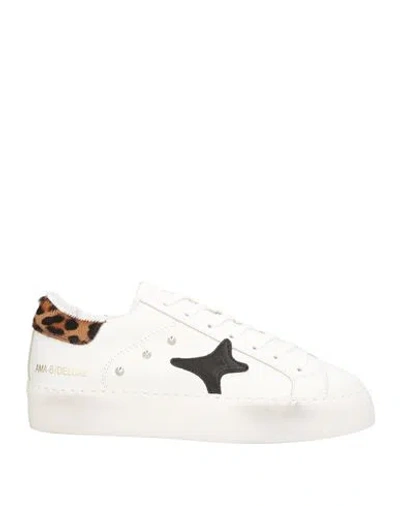 Ama Brand Deluxe Woman Sneakers White Size 10 Leather