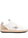 Ama Brand Glitter-panel Star Sneakers In White