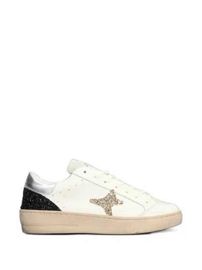 Ama Brand Glitter-patch Metallic-trim Sneakers In Multi
