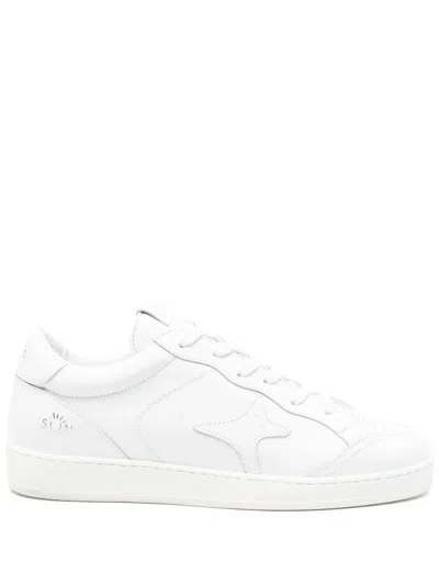 Ama Brand Leather Sneakers In White
