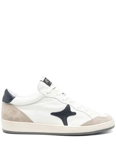 Ama Brand Leather Sneakers In White
