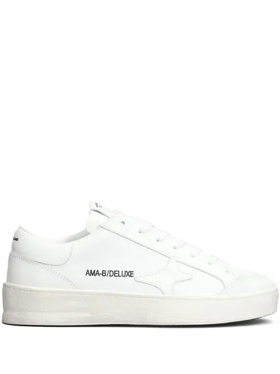 Ama Brand Leather Sneakers In White