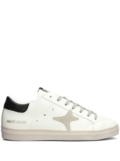 Ama Brand Leather Sneakers In White