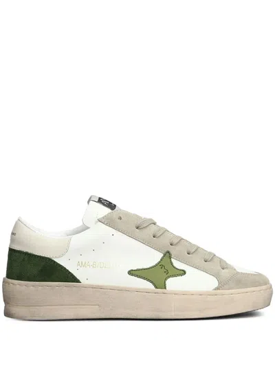 Ama Brand Leather Sneakers In White