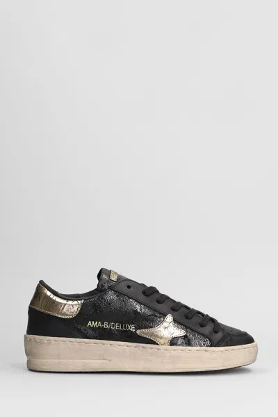 Ama Brand Sneakers In Black Leather