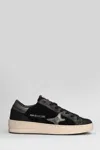 Ama Brand Star-detail Leather Sneakers In Black