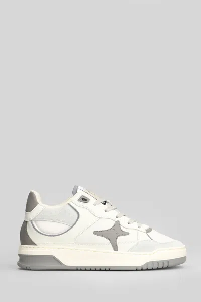 Ama Brand Sneakers In White Leather And Fabric