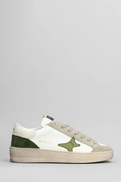 Ama Brand Sneakers In White Suede And Leather