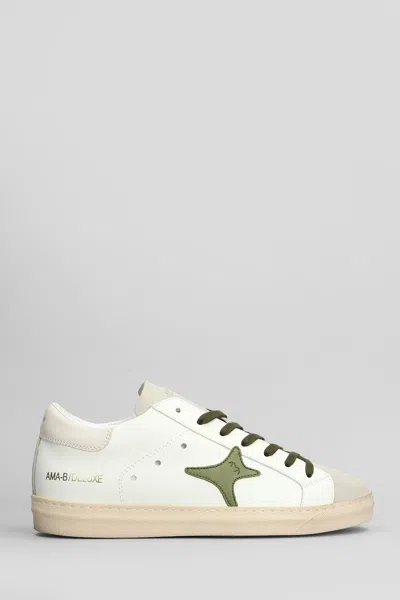Ama Brand Sneakers In White Suede And Leather