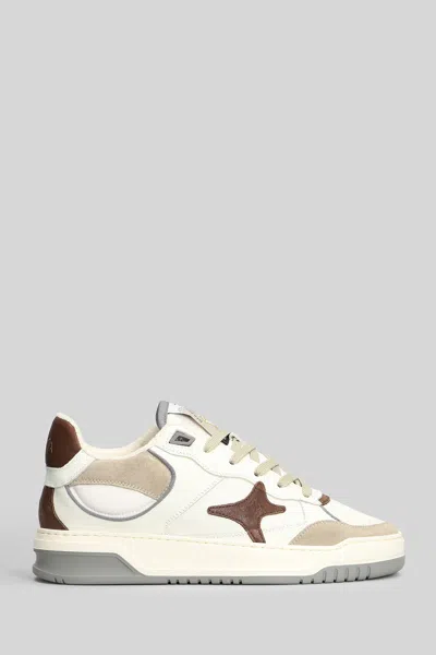Ama Brand Sneakers In White Suede And Leather