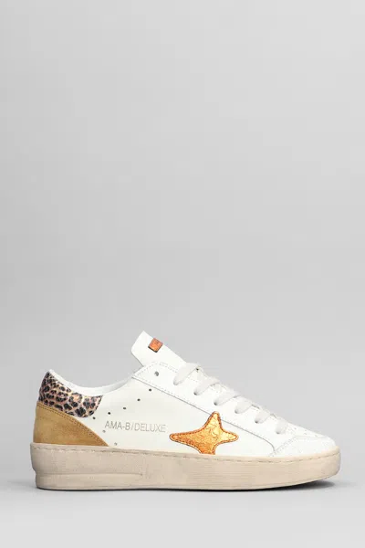 Ama Brand Trainers In White Suede And Leather