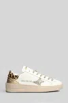 Ama Brand Star-embellishment Leopard Sneakers In White