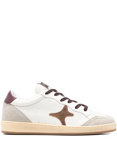 Ama Brand Man Sneakers White Size 9 Leather In Animal Print