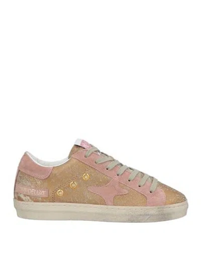 Ama Brand Woman Sneakers Bronze Size 5 Leather