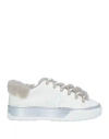Ama Brand Woman Sneakers Ivory Size 9 Soft Leather In White