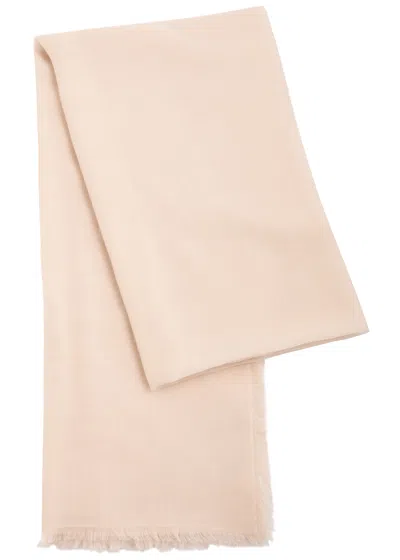 Ama Pure Cashmere Scarf In Cream