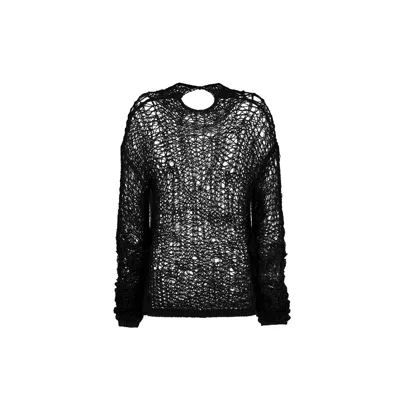 Ama The Label Women's Black Net Jumper