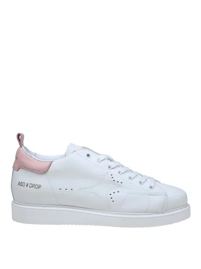 Ama White And Pink Leather Trainers