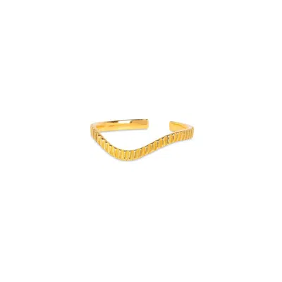 Amadeus Women's Bloom Gold Stacking Ring - Size Adjustable Band
