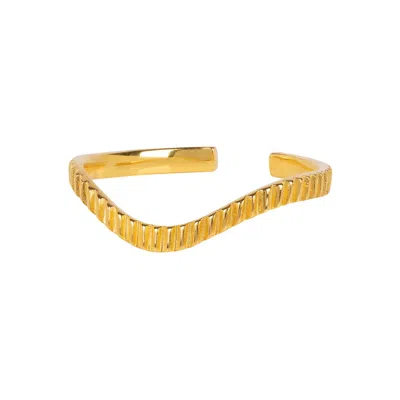 Amadeus Women's Bloom Gold Stacking Ring -adjustable