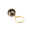 Amadeus Women's Bubble Pyrite Gold Ring - Size Adjustable In Gold