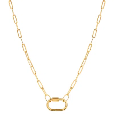 Amadeus Women's Daphne Gold Paperclip Chain Necklace